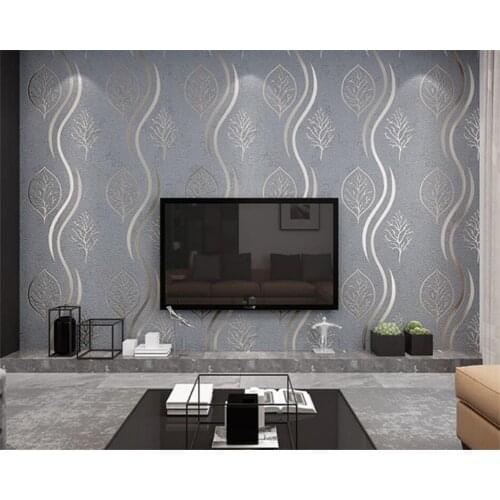 Beibehang High-grade three-dimensional wave pattern leaves deerskin brown background wall thickening papel de parede wallpaper