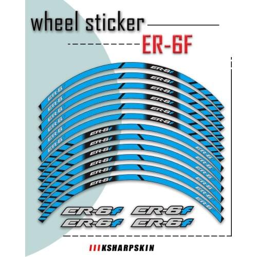 Free shipping Motorcycle front rear wheel stickers moto reflective sticker on wheel hub decoration For KAWASAKI ER-6F ER6F er 6f