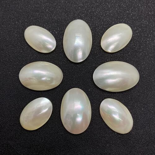 Natural White Shell Beads Irregular Shape Shell Ring Face Mother Shell Pearl DIY Handmade Necklace Bracelet Jewelry Accessories