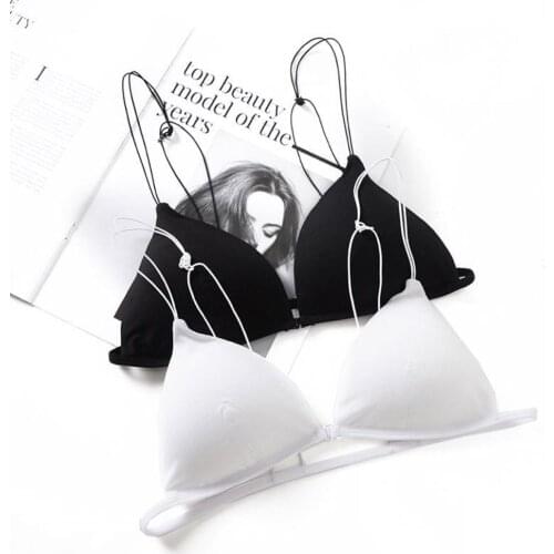 SP&CITY French Simple Sexy Seamless Bra Women Fashion Solid Push Up Bras Soft Bra Triangle Cup Female Lingerie Thin String