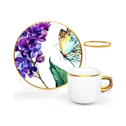 Drop Focus Tea Coffee Set 18 Pieces Butterfly