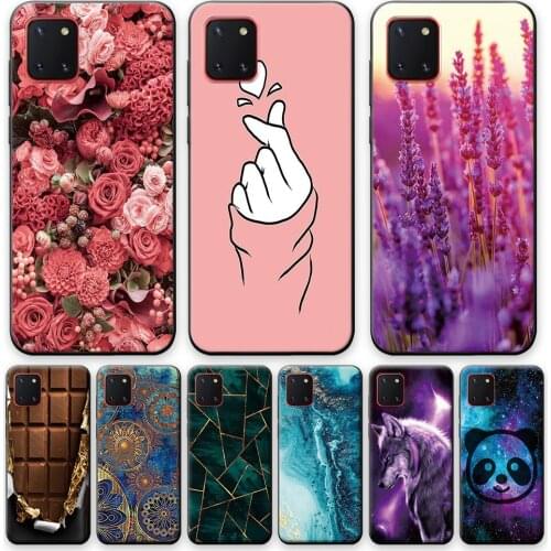 For Samsung Note 10 Lite Case Cover on Galaxy Note 10 Lite Silicone Soft Phone Case For Samsung Note 10 Lite Flowers TPU Case