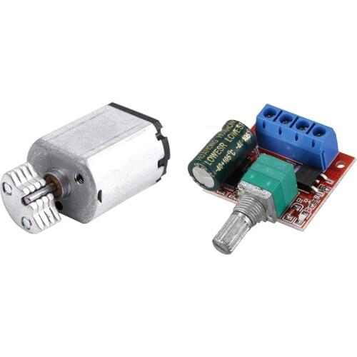 DC1.5V-9V 0.08A 3200RPM Output Speed Mini Vibrating Motor with DC5-35V 5A PWM DC Motor Speed Controller