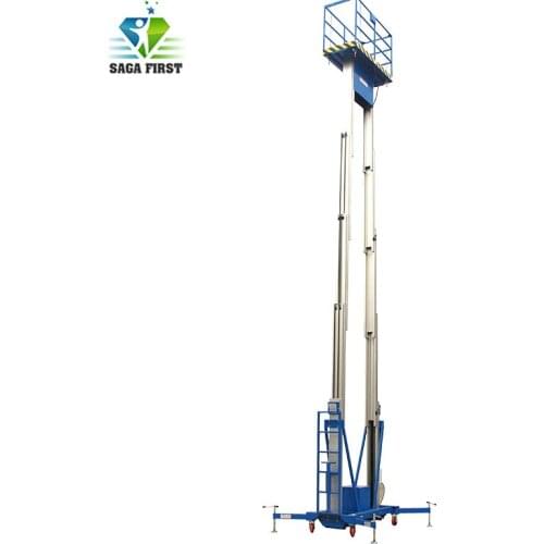 Double Mast Aluminum Alloy Lift Aerial Work Platform