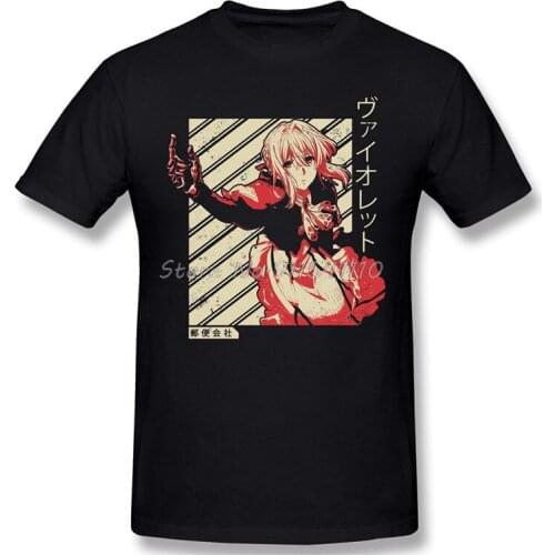 Violet Evergarden Gilbert Claudia Hodgins Anime Men 100% Cotton TShirt Graphic Plus Size Tops Cool Oversized Shirt 2020
