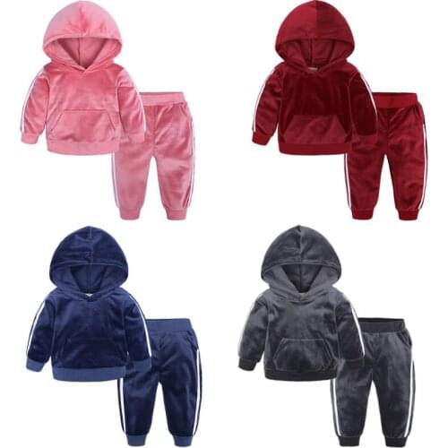 Baby Clothing Sets Children 2-9T suit Boys and girls Tracksuits Kids Brand Sport Suits Hoodies Top +Pants 2pcs Set kids outfit