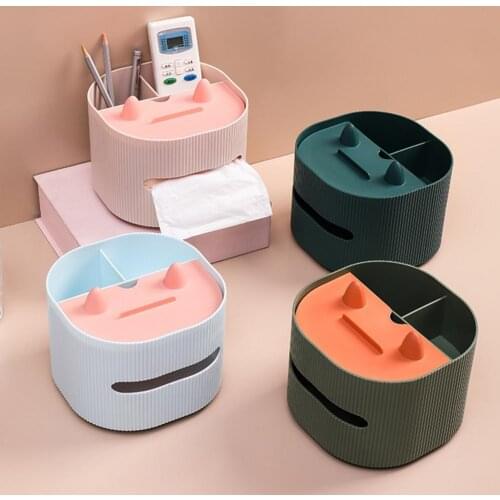 Tissue Box Simple Fashion Decorative Paper Holder Remote Control Organizer Napkin Storage Box for Home