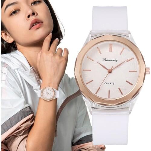 Minimalist White Women Fashion Watches Simple Strip nail Dial Ladies Silicone Wristwatches Drop Shipping Woman Quartz Watch