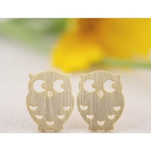 Fashion owl earrings wholesale Cute cartoon animal ear studs Birds stud earrings