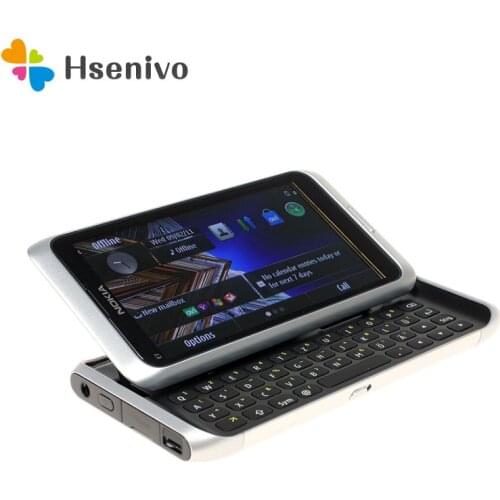 Nokia E7 Refurbished-Nokia E7 Original Unlocked GSM 3G Mobile Phone WIFI GPS 8MP QWERTY English Arabic Russian keyboard