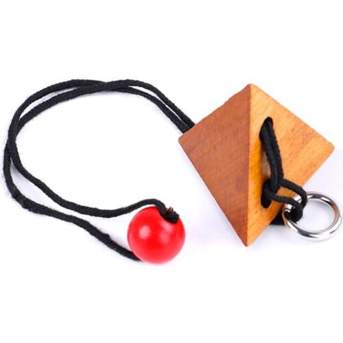 New IQ Rope Wooden Puzzle Logic Brain Teaser String Puzzles Game for Adults Kids