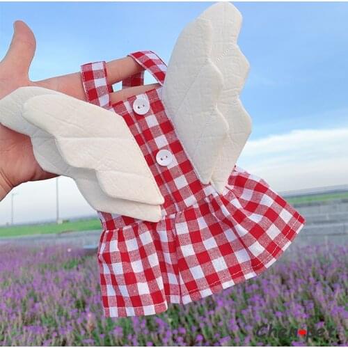 Pet Clothes Small Dog Dress with Angels Wings Spring Summer Birthday Princess Dress Poodle Skirt Dog Clothes Chihuahua Puppy
