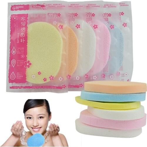 Drop Ship&Wholesale Beauty Soft Facial Face Wash Cleansing Sponge Puff Pad Makeup Remover Puffs New Oct.14