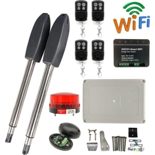 400KG WIFI Remote Control Electric Swing Gate Opener Motor for Home Access Control Courtyard Garage Swing Door Drive Actuator