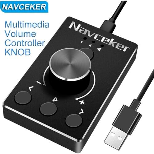 Volume Controller Multimedia Pc Computer Speaker Volume Controller Knob With One-Click Mute Function And 3 Volume Control Modes