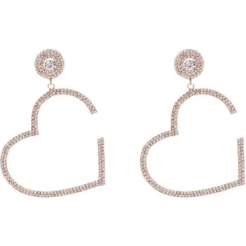 Luxury Fashion Heart Crystal Women Earrings Drop Earrings Christmas Party Brand New Elegant Crystal Earrings For Women Gif