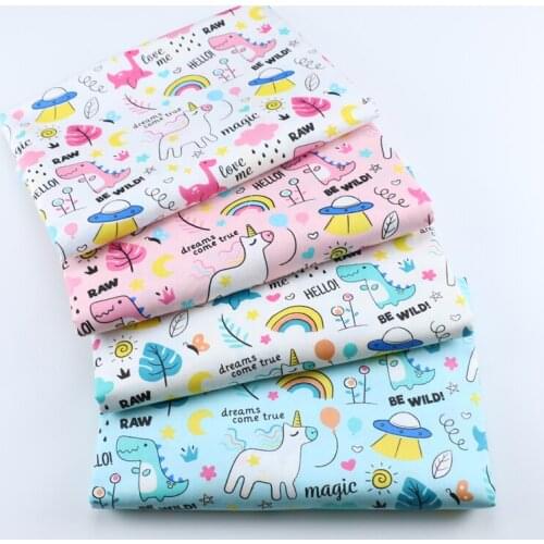 160cm*50cm Cute dinosaur baby cotton cloth patchwork fabric Apparel dress cloth DIY bedding quilting fabric material for sewing