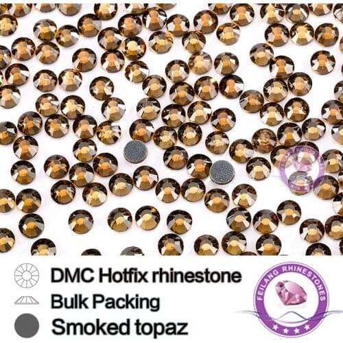 Smoked Topaz SS6 SS10 SS16 SS20 SS30 Bulking Packing HotFix Rhinestone For Garments Bags And Shoes