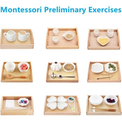 Montessori Practical Materials Preliminary Exercises Pouring/ Spooning/ Clipping Works for Kids 2~4.5years Early Educational Toy