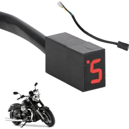 LEEPEE Universal Motorcycle Exterior Gear Indicator LED Display 5 Gears Motorcycle Shift Lever Sensor