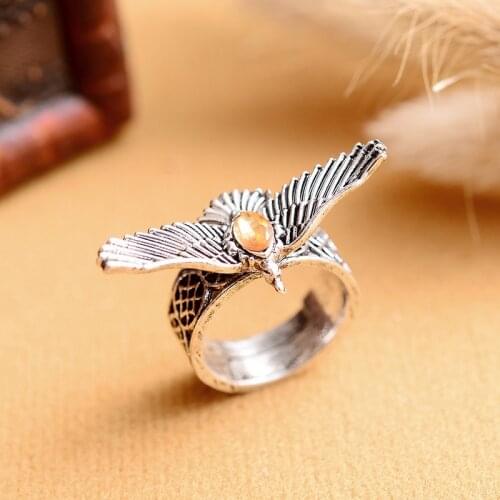 Vintage Silver Plated Eagle Ring Nordic Viking Pirate Men Womens Ring Retro Jewelry Punk Style Finger Ring Cool Hip Hop Jewelry