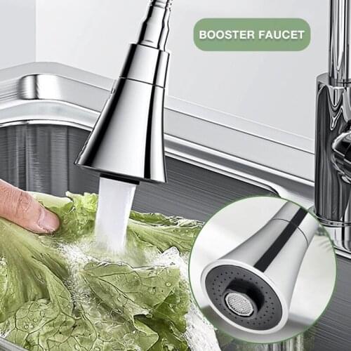Rotatable Pressurized Faucet 360 ° Rotatable Faucet Sprayer Attachment Tap Booster For Kitchen Bathroom SCVD889