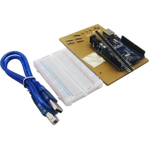 1setsUniversal Experimental Platform with UNO R3 and 400 Tie Point Breadboard and Transparent Clear Acrylic Board for