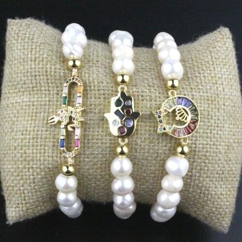 10pcs/lot New design colorful connector cz/pearl bracelet,love cubic zircon component,pearl beads chain bracelet cheap wholesale