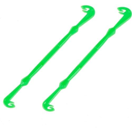 2 pcs Easy Tool Tyer & Disgorger Hook Loop Fast Tie Tying Knot Tool for Fly Fishing Hook Green Plastic Level Line Tool Kit