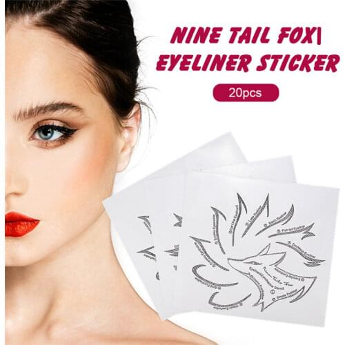 20pcs Eye Liner Makeup Cat Eye Eyeliner Stencil New Design Eyeliner Stencil Models Eyebrow Eyes Liner Template Shaper Tool