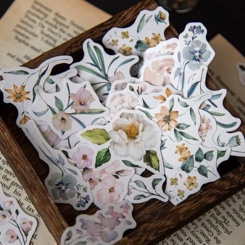 30Pcs/Box Vintage Plant Flower House Paper Sticker Decoration Stickers DIY Journal Diary Scrapbooking Label Sticker