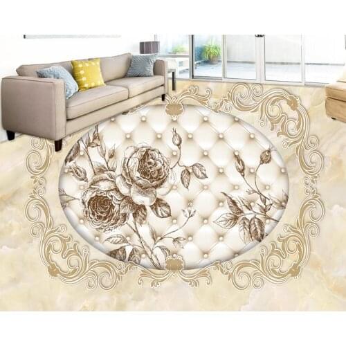 3D stereoscopic floor wallpaper murals custom 3d photo tiles wallpaper bathroom luxury soft pattern floor self-adhesive flooring