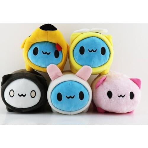 5pcs/Lot 10cm Bugcat Capoo Plush Toys Cartoon Cross Dress Car Key Bag Pendant Anime Cute Decoration Children Doll Birthday Gift