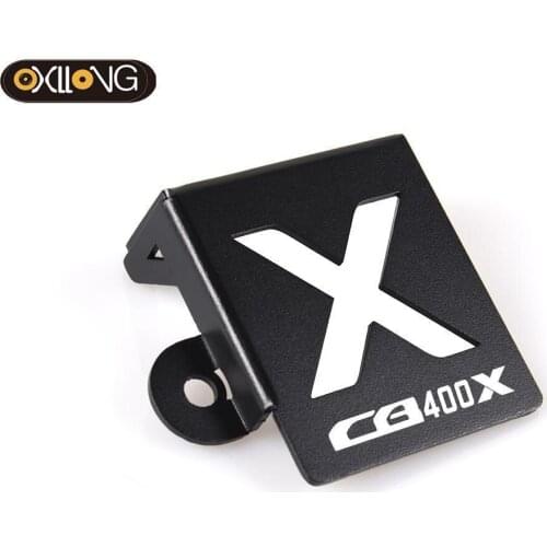 Motorcycle Accessories Rear Brake Pump Fluid Tank Oil Cup Reservoir Guard Cover Protector For Honda CB400X CB400F CB 400X 400F