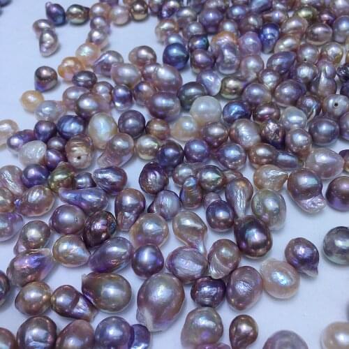 Free shipping,DIY PEARL BEADS,5 PCS/LOT,9-13mm good luster AA baroque,100% Nature freshwater loose pearl,half hole drilled