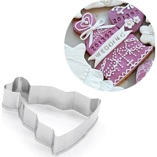 The 3-layer Cake Pattern Cookie Cutter Stainless Steel Biscuit Knife Baking Fruit Cut Kitchen Tools Embossing Printing