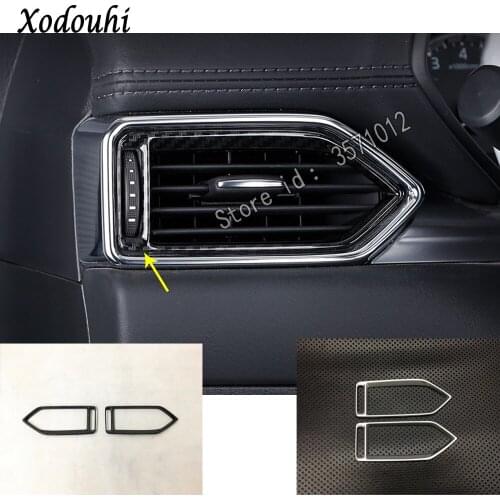 For Mazda CX8 CX-8 2017 2018 2019 2020 Car Sticker Ornament Garnish Cover Trim Front Left+right Air Conditioning Outlet Vent
