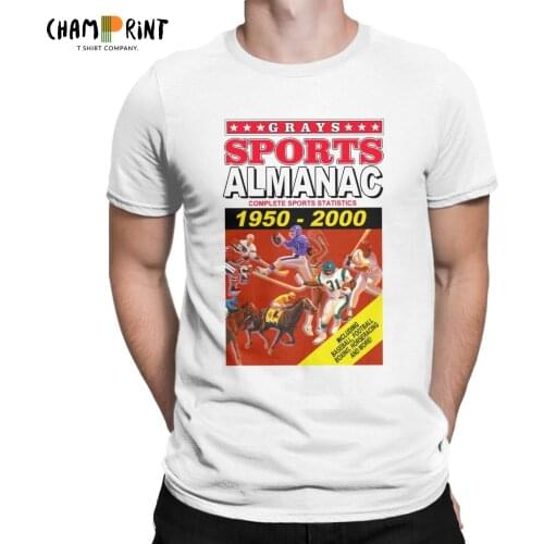 Sports Almanac 1950 - 2000 Men T Shirts Back To The Future Vintage Tee Shirt Short Sleeve Round Neck T-Shirt Graphic Tops