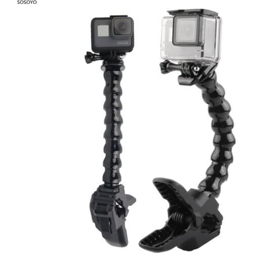 Flexible Snake Shaped Bracket Arm+ Vigorous clip Clamp Mount Holder For Gopro hero 7 6 5 4 Xiaomi Yi 4K SJCAM Camera Accessories