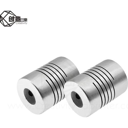 Coupling Flexible OD 19x25mm(7x7mm 7x8mm 8x8mm 8x10mm 10x10mm)Special size 3D part Silver CNC Motor Jaw Shaft Coupler 5mm To 8mm