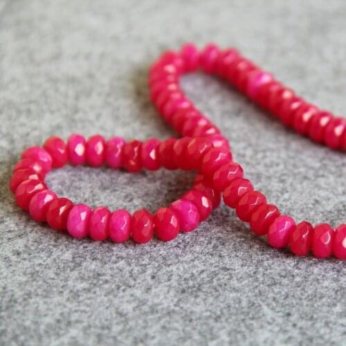 6*8mm Faceted Red Chalcedony Beads Abacus DIY Beads Stone For Necklace Bracelet 15inch Fashion Jewelry Making Design Wholesale