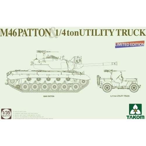 TAKOM 2117X NEW 1/35 M46PATTON 1/4 ton UTILITY TRUCK LIMITED EDITION