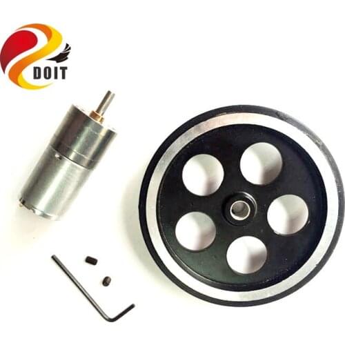 DOIT One Set Accessory for Robot Car Chassis Phi 4mm Including Diameter 65mm Wheel+1pcs Motor 12V 320rpm Robotic Model DIY RC