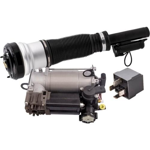 Air Suspension Strut Shock + Air Pump Kit For Mercedes S Class W220 S430 S500 S600 S55 220320511360 , 2203202438, 2113200304
