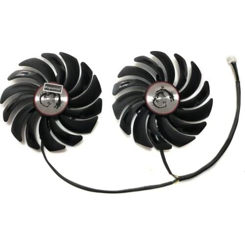 2pcs/SET RX580 RX480 RX470 GPU Cooler Video Card Fan For Radeon RX 480 MSI RX 580 asic bitcoin mine Graphics Card Cooling
