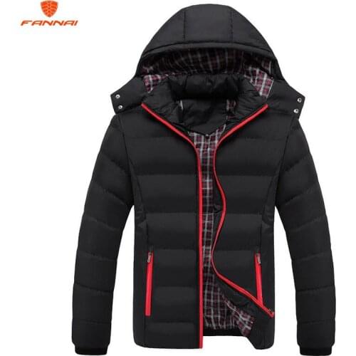Winter Mens Jacket Mens Hat Detachable Warm Coat Cotton Coats Mens Coats Jackets With Hoodies Collar Slim Clothes Thick Parks