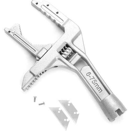 6~75mm Clamping Width Aluminum Alloy Multifunctional Wrench Water Pipes Sink Faucets Repairing Tool Bathroom Repairs Wrench