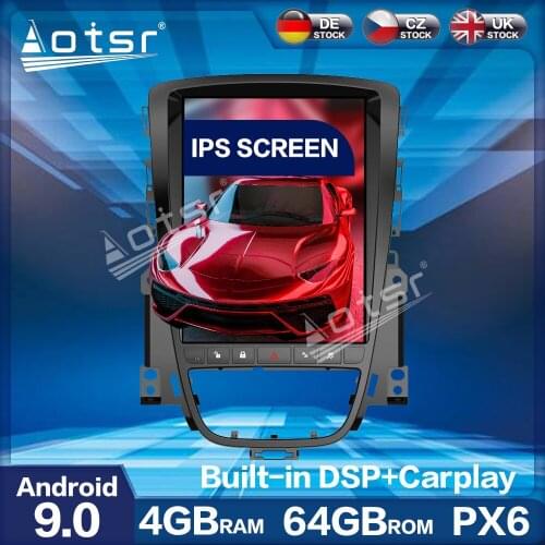 For OPEL Astra J 2012 - 2014 Android 9.0 Multimedia Player Tesla 4G+64GB Car Radio Auto GPS Navigation DSP carplay WIFI BT Unit