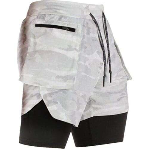 Phone-Pocket Running Shorts Men 2 In 1 2020 Gym Shorts Men Camouflage Sport Fitness Shorts Workout Training Tennis Short Pants