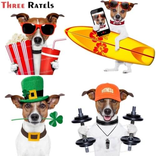 Three Ratels A95 Jack Russell Terrier Dog Stickers For Bmw e90 Car Accessories Decoration Anti Scratch Film Vinyl